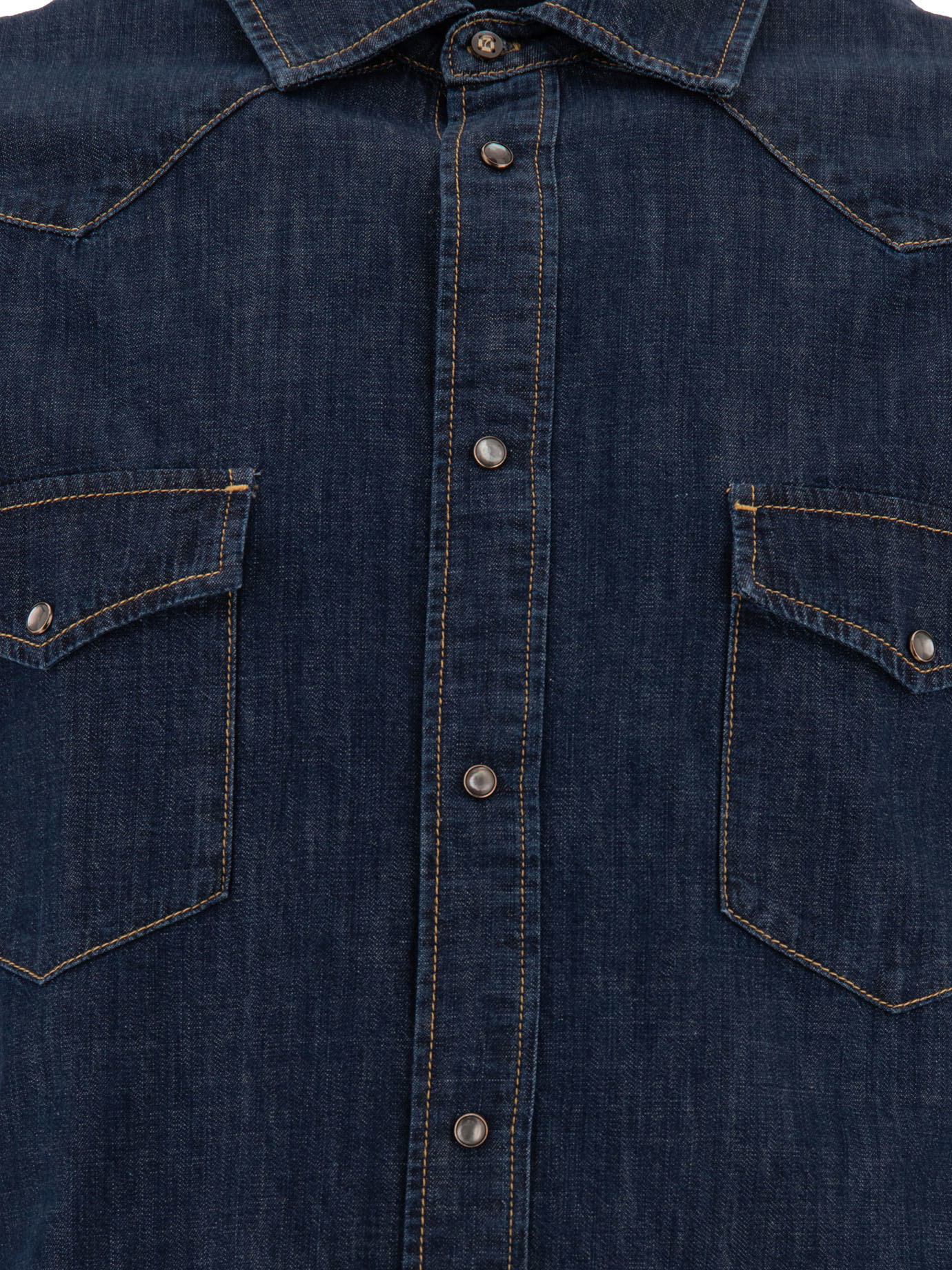 JACOB COHEN Blue Western denim shirt